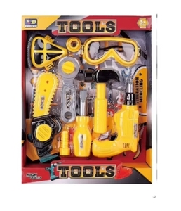 Kids Tool Set With Electronic Drill - Portable Tool Box For Ages 3-8