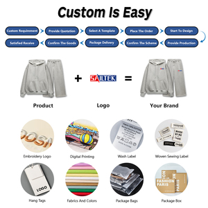 Tuta in Cotone Personalizzata con Bottoni <span class=keywords><strong>Abbigliamento</strong></span> Femminile di Alta Qualità Set Due Pezzi Felpa e Pantaloni per Autunno Inverno - Product Image 5