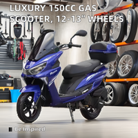 Scooter électrique de luxe japonais 150cc de Chinese Motos, avec grandes roues de 12-13 pouces, et scooters à essence 150cc
