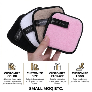 Lingette nettoyante visage en microfibre carrée pour le démaquillage <span class=keywords><strong>réutilisable</strong></span> et le lavage du visage avec logo personnalisable - Product Image 1
