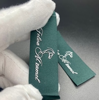 Étiquettes de vêtements imprimées en silicone 3D personnalisées, étiquettes tissées en polyester vert, étiquettes tridimensionnelles pour vêtements, chaussures, sacs