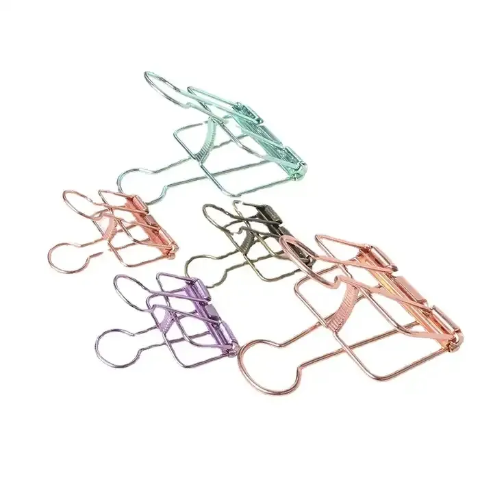 Aangepaste A4 Metalen Paperclip Metalen Bill Houder Bulk Afwerking Binding Creatieve Holle Clip