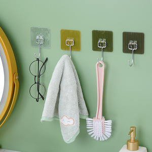 Crochets adhésifs rectangulaires à fixer au mur, autocollants pour vêtements et clés - Product Image 2