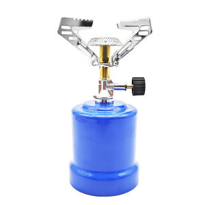 Portable Gas <b>Stove</b> 9.8x9.8x21.3cm Aluminum Alloy Outdoor Camping Cooker With Blue Flame For 1-2 Person Use - Product Image 5