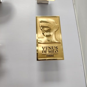 2025 Custom Durable Metal Brand 3d Logo Transcripts Sticker Label Engraved Selfadhesive Metal Label Sticker Perfume Metal Label - Product Image 4