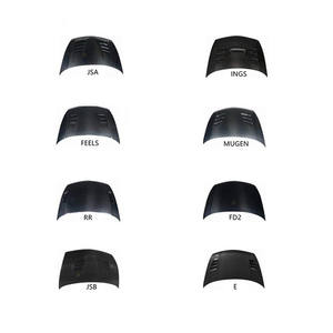 ホンダ シビック 8代目 2006-2011用 エンジンフード RRスタイルアップグレード カーボンファイバー製ボンネット - Product Image 2