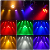 Projecteur LED RGBWA UV 6-en-1 pour scène, 18x12W, étanche, pour extérieur, pour discothèque et DJ
