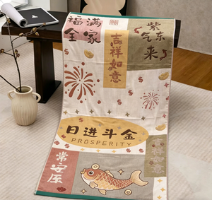 [May Fortune Pour In] Toalla de baño de gasa ultrasuave de algodón - 80 cm x 160 cm - Product Image 4