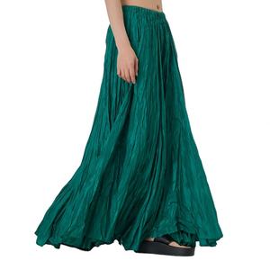 กระโปรงพลีททรงตรงหรูหราทันสมัย ผ้าสีพื้น รุ่นใหม่สำหรับฤดูร้อน ไซส์ใหญ่สำหรับผู้หญิง ทรงหลวมสบายๆ ความยาวปานกลาง - Product Image 1