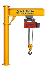 เครนจิ๊บติดเสา 5 ตัน ระยะ 6 เมตร พร้อมมอเตอร์เกียร์สำหรับงานก่อสร้าง - Product Image 3