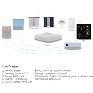 2023 New Smart Home Tuya Switch And Zigbee Touch Panel Smart Home To Control Lights With Tuya/life APP Remote Control Swi