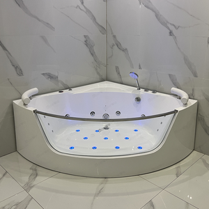Baignoire de massage hydro et air haut de gamme luxueuse avec 27 jets, en acrylique, installation en coin, pour hydrothérapie - Product Image 2