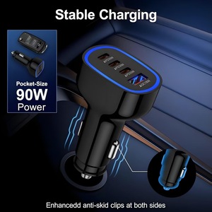 Chargeur de voiture 108W, charge rapide PD QC3.0, 4 ports USB C type C pour utilisation en voiture - Product Image 3