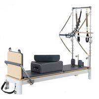 Reformer de yoga et de Pilates durable avec tour en bois et demi-trapèze pour le fitness corporel