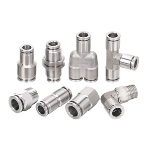 Baocn Stainless Steel <b>Quick</b> Connect Tee Reducer Pneumatic Fitting For PE PEG PY4 6 8 10 14 16 - Product Image 4