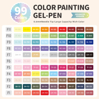 Stylo gel acrylique Languo D101-3, 99 couleurs, dessin, peinture, usage bureau et scolaire, pointe de 0,6 mm, fabriqué en plastique durable