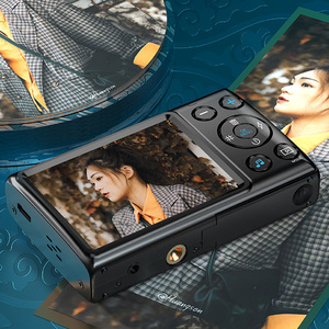 กล้องดิจิตอล 64MP เซ็นเซอร์ CMOS 4K ซูม 18 เท่า พกพาสะดวก กล้องวีล็อกแบบการ์ด - Product Image 2