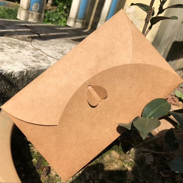 300g Kraft Paper Gift Envelope Vintage Style Handmade DIY Accessory Logo Printing Available Direct Manufacturer