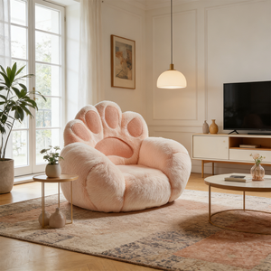 <span class=keywords><strong>Fauteuil</strong></span> en forme de patte d'animal, style nordique, en peluche, <span class=keywords><strong>fauteuil</strong></span> <span class=keywords><strong>club</strong></span>, design d'intérieur haut de gamme, meubles de loisirs, canapé simple - Product Image 2
