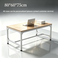Table de conférence multi-personnes en profilé aluminium HYZ-227X, bureau informatique mobile, design simple et moderne, idéal pour l'expérimentation