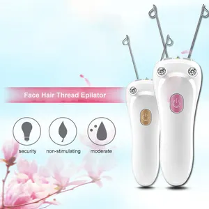 Эпилятор, инструмент для безболезненной физической чистки волос, электрический депилятор для волос на лице с хлопковой нитью для женщин
