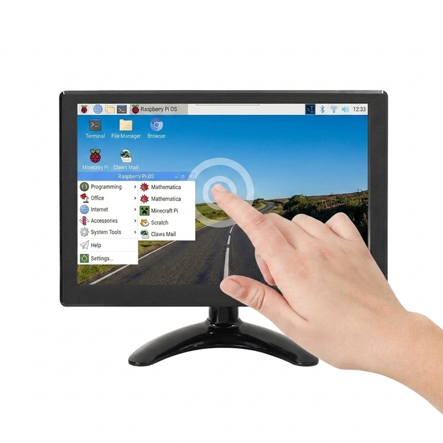 Linux System PC Raspberry Pi Compatible 10 Inch Touch Screen Monitor 1080P IPS TFT Display Capacitive Touchscreen Monitor