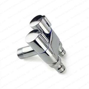 G1/2 ba chiều kiểm soát kép CHẬU VỆ SINH shattaf 1 vào 2 ra góc van kẽm phụ kiện phòng tắm đôi chuyển đổi cho Điền - Product Image 3