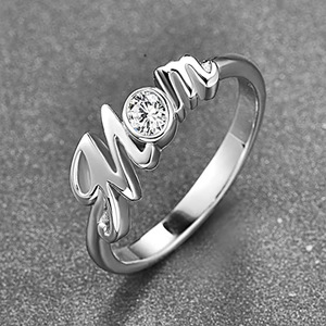 Anello Madre Figlia per Donne, Dolce Regalo per la Famiglia, Gioiello da Dito alla Moda - Product Image 4