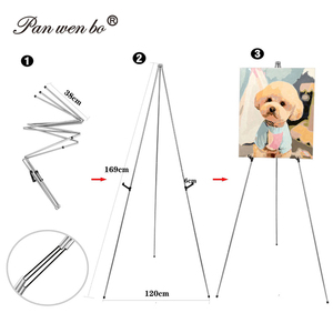 Chevalet d'artiste pliable et réglable en métal, support trépied pour toile, panneaux de mariage et affiches - Product Image 5