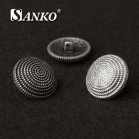 Boutons métalliques SANKO de style vintage à motif radial pour blazers, boutons élégants à tige dorée pour vestes et manteaux