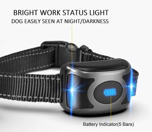Collar de entrenamiento de ladridos eléctrico para perros, dispositivo antiladridos, resistente al agua, con vibración y pitido, recargable, de 7 niveles - Product Image 2