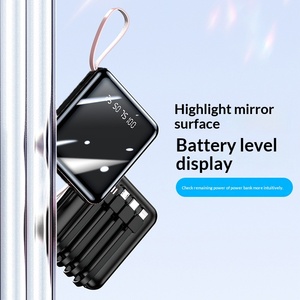 <span class=keywords><strong>Batería</strong></span> <span class=keywords><strong>Externa</strong></span> Portátil con Superficie de Espejo, 10000 mAh, Carga Rápida, Gran Capacidad, Cable Integrado, Logotipo Personalizado - Product Image 2