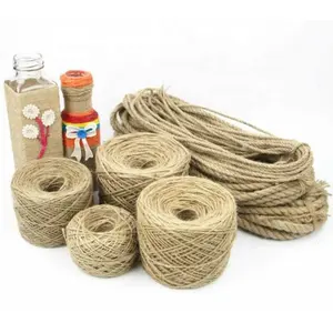 Wholesale Customized 1-30mm Sisal Packaging Twine 3 Strands Twisted 100% Natural Jute Rope For Agriculture