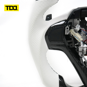 พวงมาลัยคาร์บอนไฟเบอร์แท้ TDD สไตล์รถแข่ง สำหรับ Honda CRZ ทุกปี ปรับแต่งได้ - Product Image 5