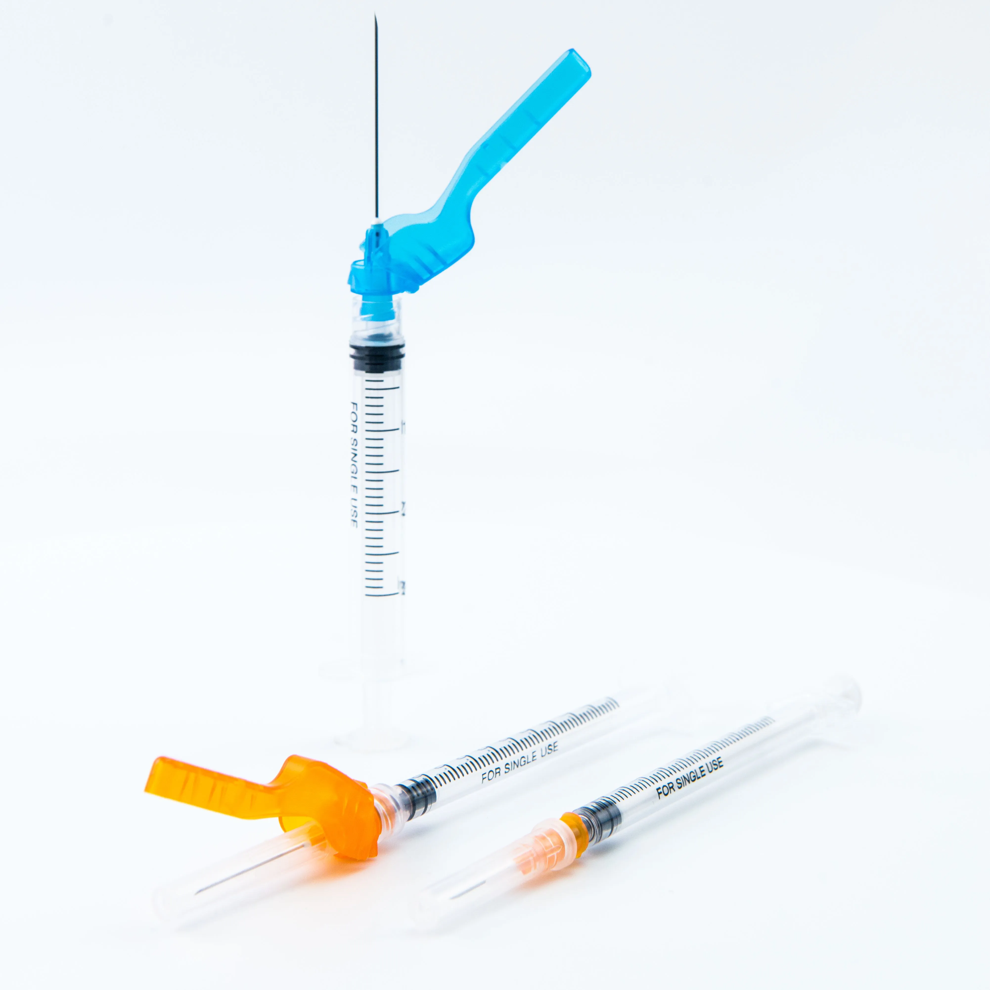 Wuzhou Medische Vaccinatie 1Ml Luer Lock Wegwerp Medische Veiligheidspuit Met Naaldbescherming