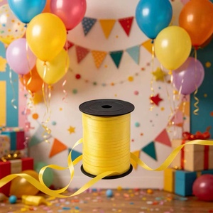 Nastro Rotondo Opaco Giallo di Alta Qualità Party Love 500m per Palloncini Decorativi e Uso Creativo - Product Image 2