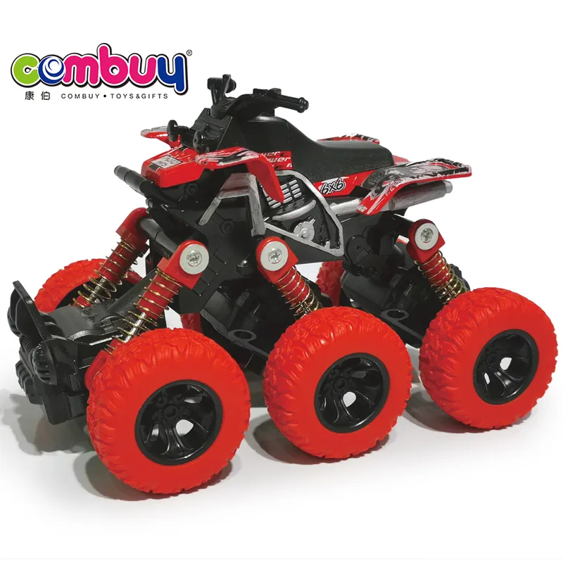 Modelo de escalada a prueba de golpes a prueba de 6 ruedas de aleación de metal niños Tire hacia atrás coche de juguete