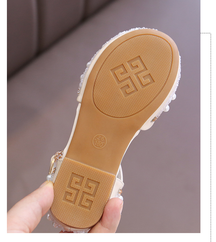 Girls Rhinestone Sandals Korean Princess Flat Shoes Children Bow Dress Shoes
