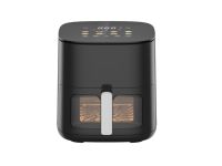 Friteuse à air numérique intelligente avec écran LED, 3 options de taille (3L/5L/7L), fenêtre transparente et système de chauffage par le haut et par le bas, écran LCD