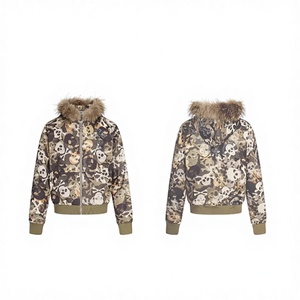 <span class=keywords><strong>Felpa</strong></span> <span class=keywords><strong>con</strong></span> Cappuccio Antivento di Alta Qualità per Uomo, Personalizzabile, <span class=keywords><strong>con</strong></span> Colletto a Teschio e Giacca Baseball Mimetica - Product Image 2