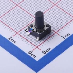 TS-1002S-AR09526 Tactile Switch SMD,6x6mm Switch Single Pole Single Throw Round Button 2.6N Vertical Mount - Product Image 1