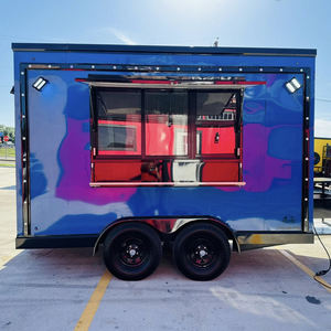 2025 Street Fast Mobile Food Trailer Camión de comida totalmente equipado con cocina completa Coffee Hotdog Cart - Product Image 6