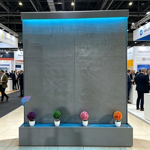 Acrylic water wall panel LED lighting display Plant display room divider Indoor modern divider - Product Image 2