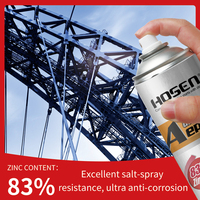 Spray de zinc pur à 83 %, peinture antirouille à séchage rapide, apprêt galvanisant, couche de finition, revêtement métallique riche en argent