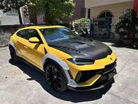 Capot en fibre de carbone sèche style 1016 noir pour Urus S 2024-2025, neuf, avec évents et capot moteur
