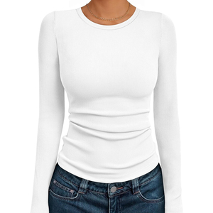 Camiseta Premium de Manga Larga para Mujer, Ultra Suave al Tacto, Corte Ajustado, Ecológica, Compresión de Lujo, Estilo Casual Elevado para el Día a Día - Product Image 2