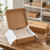 Boîte d'expédition en carton ondulé Kraft personnalisée pour vêtements, cadeaux, e-commerce et emballages d'abonnement