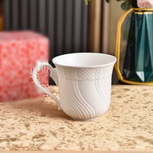 Mug à café en céramique européenne, technique de gravure, pour le thé de l'après-midi, mug de bureau, compatible lave-vaisselle et micro-ondes, cadeau - Product Image 2