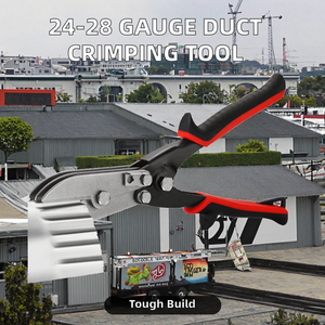 Outil de sertissage de conduits en acier au carbone à 5 lames, calibre 24-28, outils pour tôles métalliques pour les travaux de ventilation de conduits de poêle, personnalisable OEM - Product Image 2