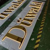 Papan Tanda Salon Kecantikan Custom LED Backlit, Tanda Dinding Luar Ruangan Custom 3D, Logo Bisnis Metal Akrilik LED untuk Dekorasi Toko